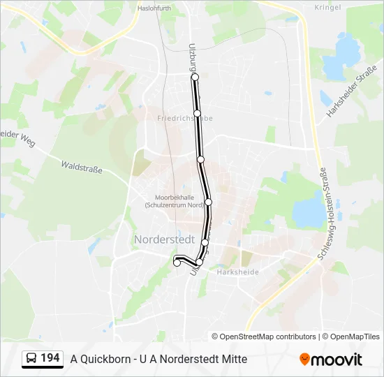 Автобус 194: карта маршрута