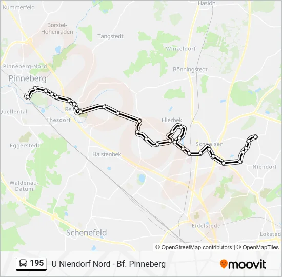 Автобус 195: карта маршрута