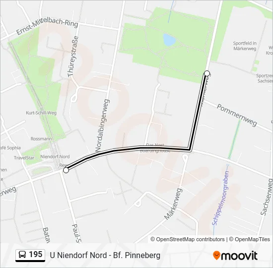 Автобус 195: карта маршрута