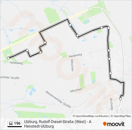 Автобус 196: карта маршрута