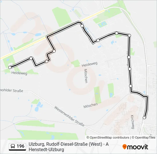 Автобус 196: карта маршрута