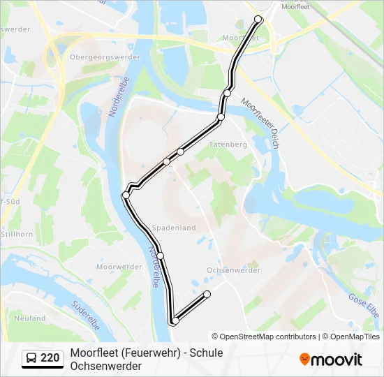 Автобус 220: карта маршрута