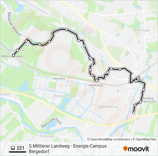 Автобус 221: карта маршрута