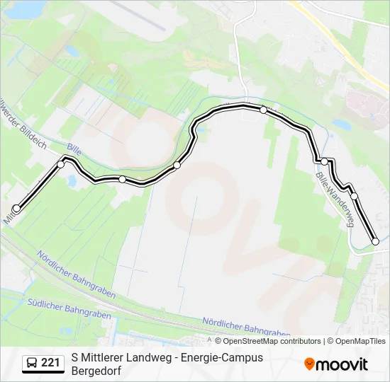 Автобус 221: карта маршрута