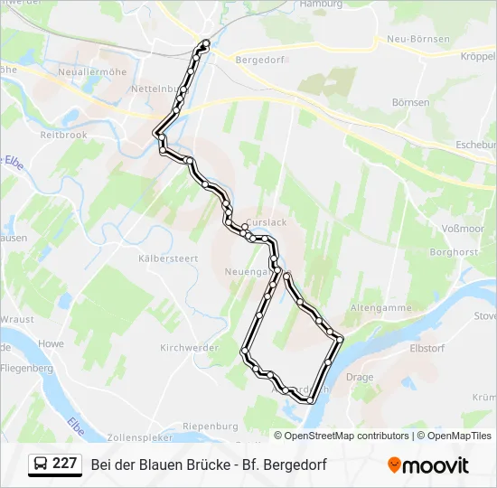 Автобус 227: карта маршрута