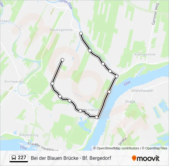 Автобус 227: карта маршрута