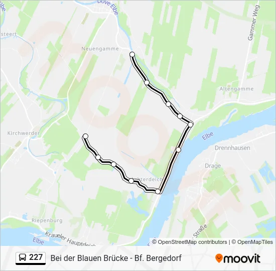 Автобус 227: карта маршрута