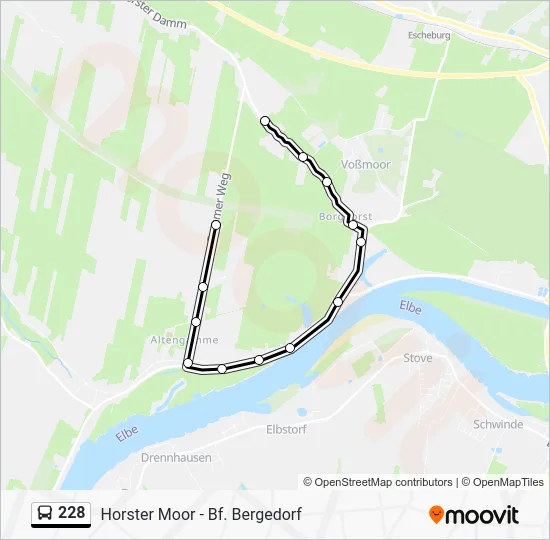 Автобус 228: карта маршрута