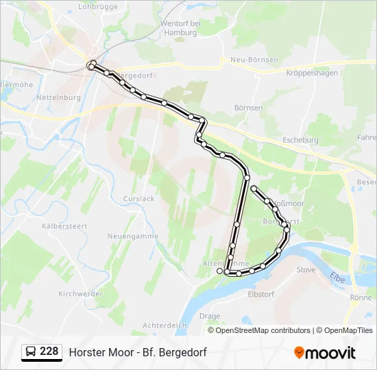 Автобус 228: карта маршрута