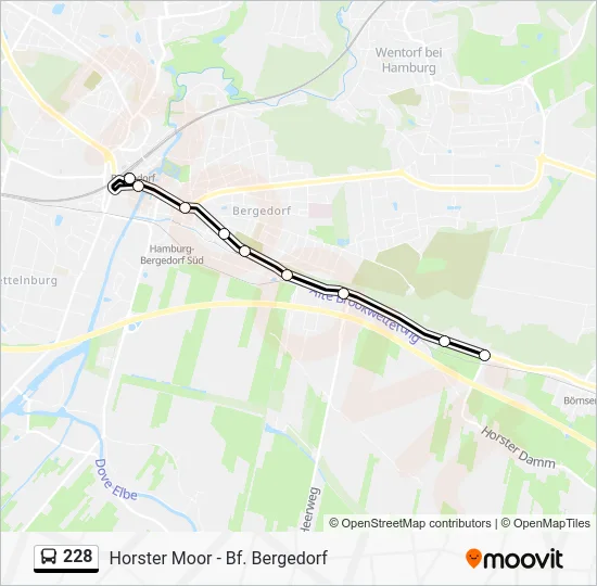 Автобус 228: карта маршрута