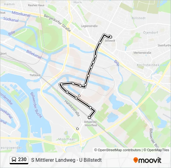 Автобус 230: карта маршрута