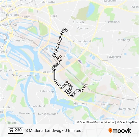 Автобус 230: карта маршрута