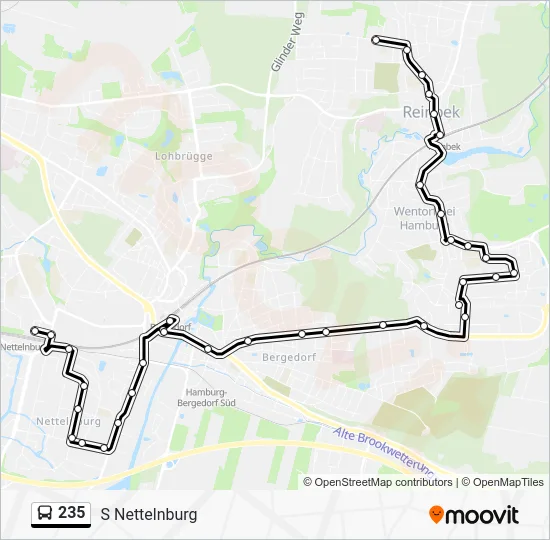 Автобус 235: карта маршрута