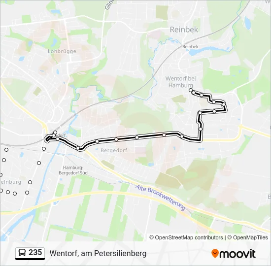 Автобус 235: карта маршрута