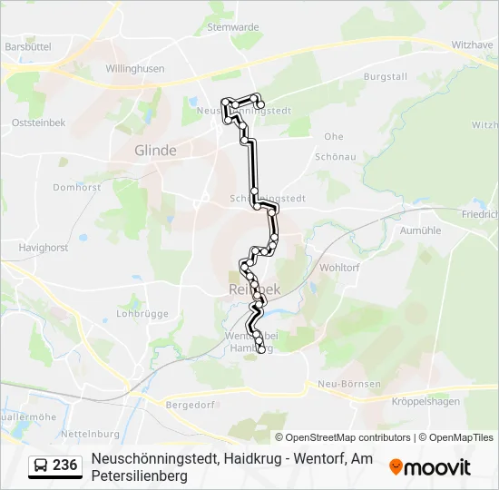 Автобус 236: карта маршрута