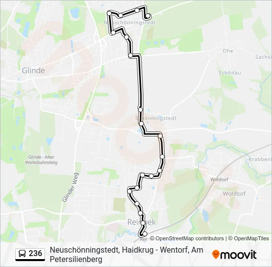 Автобус 236: карта маршрута