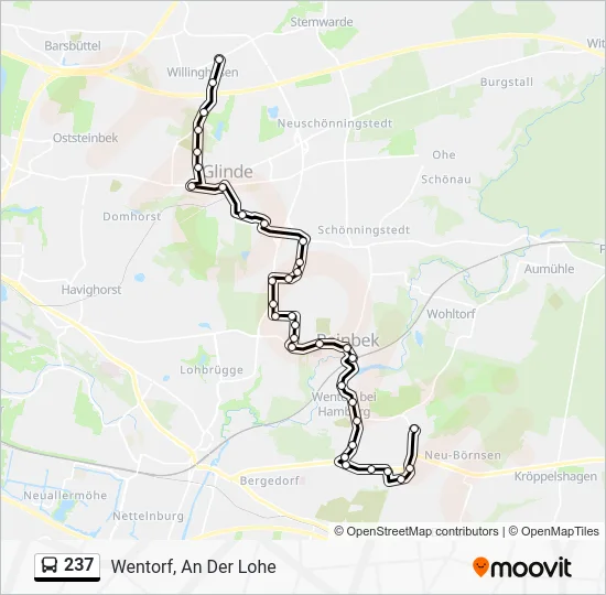 Автобус 237: карта маршрута