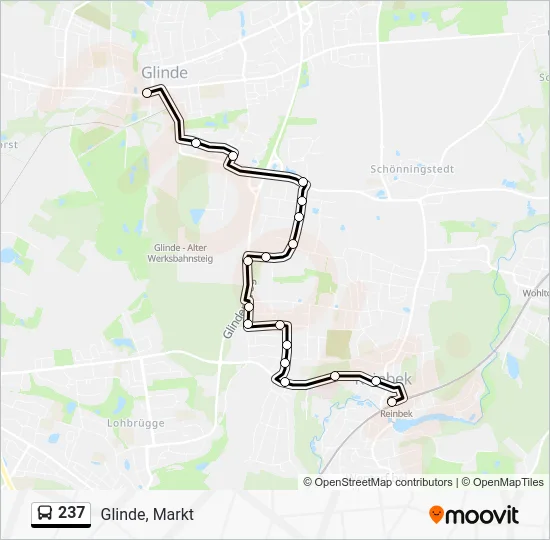Автобус 237: карта маршрута
