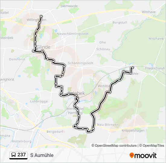 Автобус 237: карта маршрута