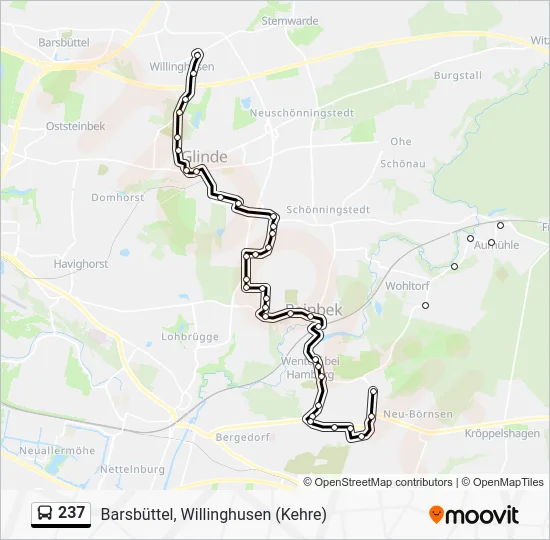 Автобус 237: карта маршрута