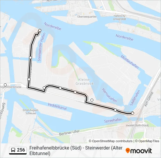 Автобус 256: карта маршрута