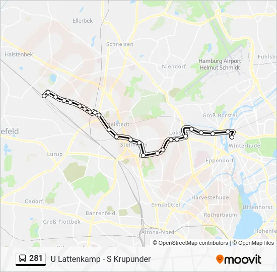 Автобус 281: карта маршрута