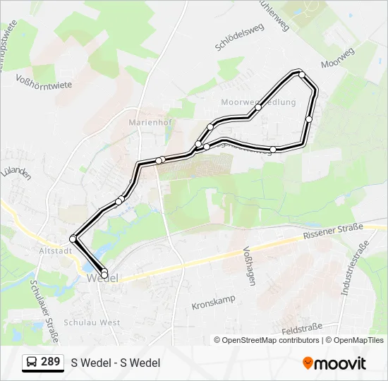 Автобус 289: карта маршрута