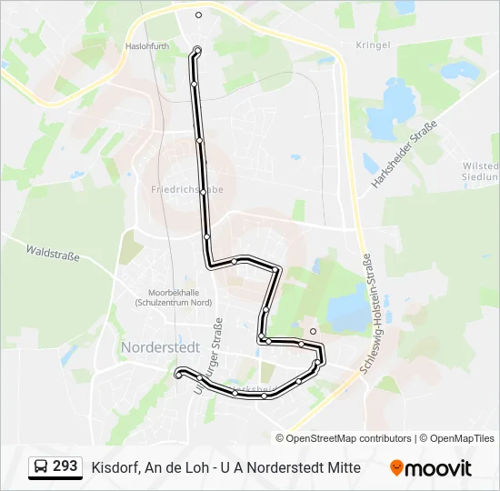 Автобус 293: карта маршрута