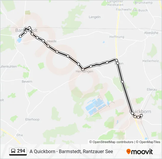 Автобус 294: карта маршрута