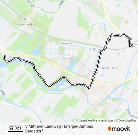 Автобус 321: карта маршрута