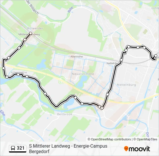 Автобус 321: карта маршрута