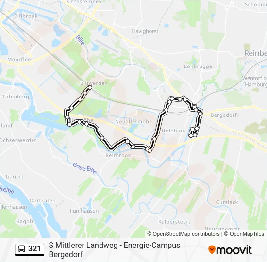 Автобус 321: карта маршрута