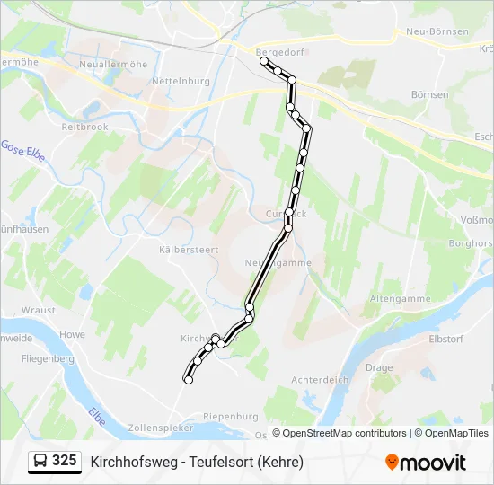 Автобус 325: карта маршрута