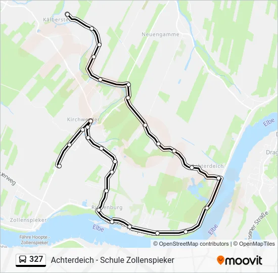 Автобус 327: карта маршрута