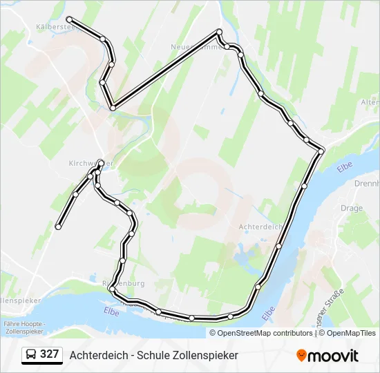Автобус 327: карта маршрута