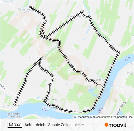 Автобус 327: карта маршрута