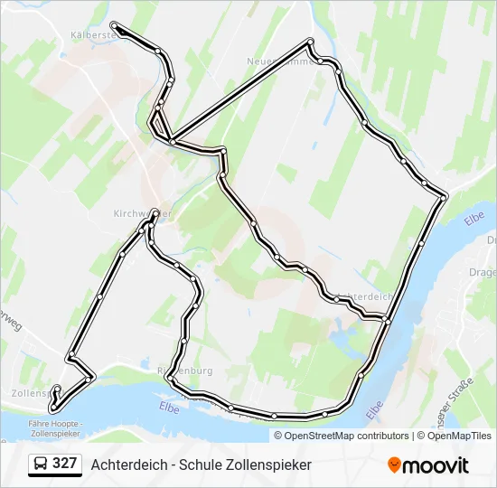 Автобус 327: карта маршрута