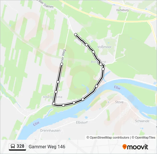 Автобус 328: карта маршрута