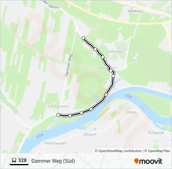 Автобус 328: карта маршрута