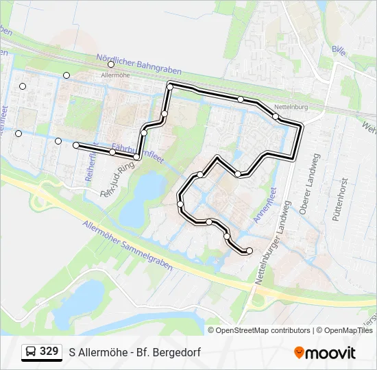 Автобус 329: карта маршрута