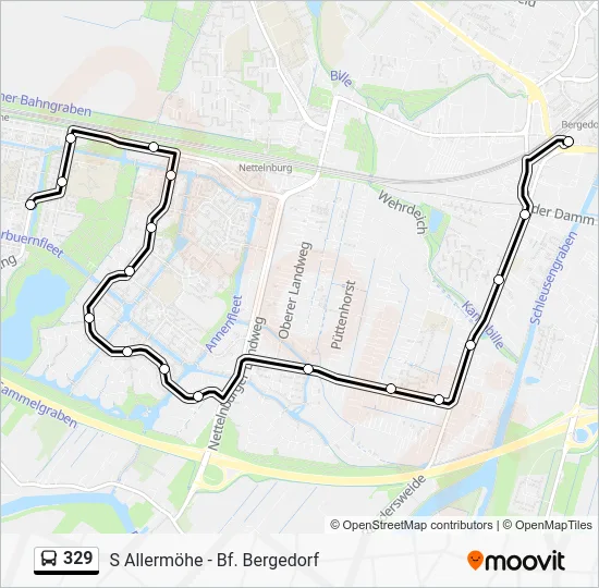 Автобус 329: карта маршрута