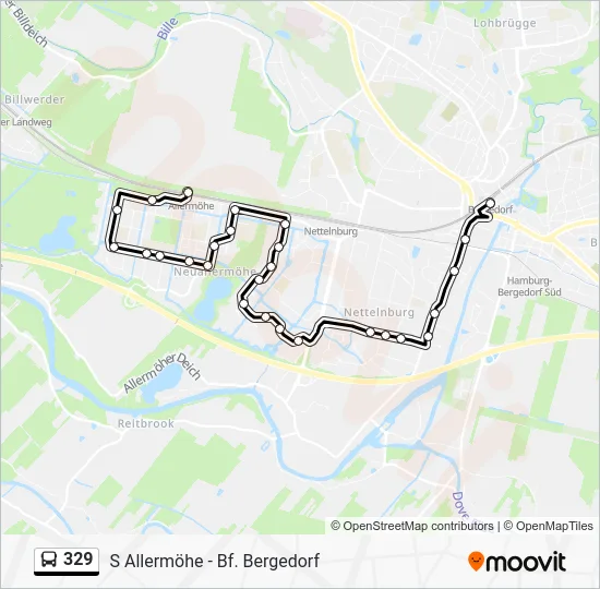 Автобус 329: карта маршрута