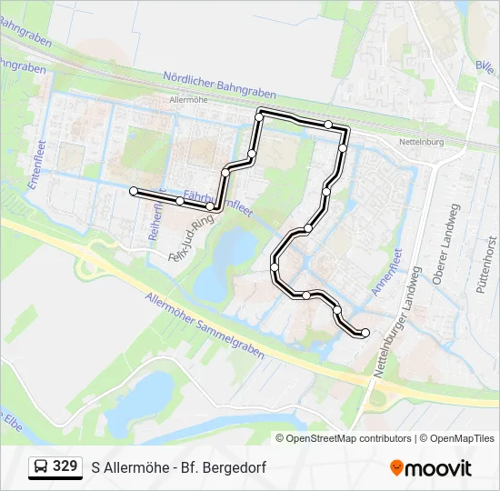 Автобус 329: карта маршрута