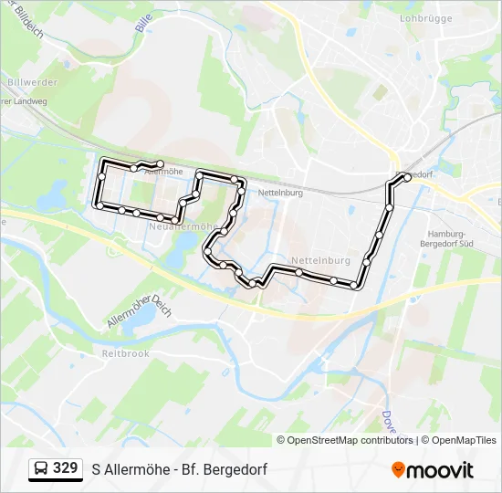 Автобус 329: карта маршрута