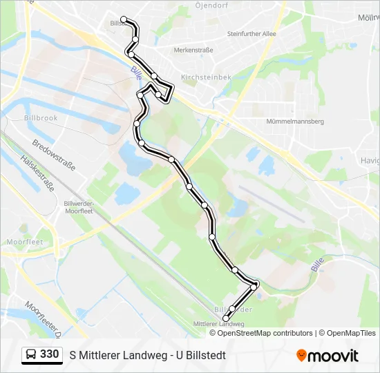 Автобус 330: карта маршрута