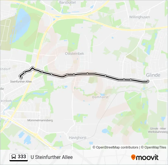 Автобус 333: карта маршрута