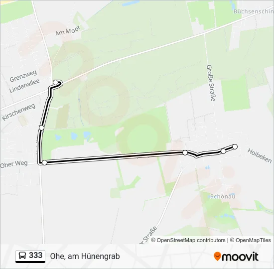 Автобус 333: карта маршрута