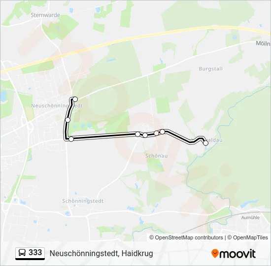 Автобус 333: карта маршрута