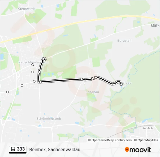 Автобус 333: карта маршрута