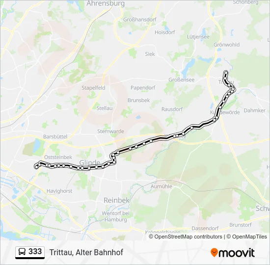 Автобус 333: карта маршрута
